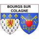 Bourgs sur Colagne 48 ville sticker blason écusson autocollant adhésif