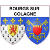 Stickers coat of arms Bourgs sur Colagne adhesive sticker