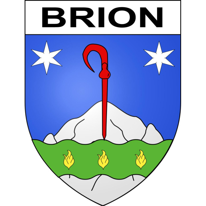 Pegatinas escudo de armas de Brion adhesivo de la etiqueta engomada