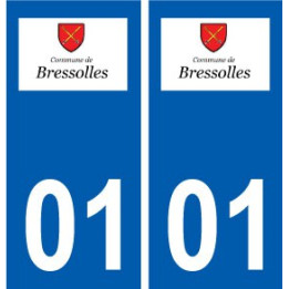01 Bressolles logo ville autocollant plaque sticker