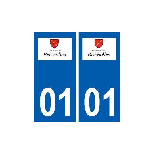 01 Bressolles logo ville autocollant plaque sticker