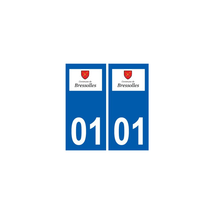 01 Bressolles logo ville autocollant plaque sticker