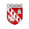 Pegatinas escudo de armas de Cassagnas adhesivo de la etiqueta engomada