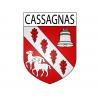 Pegatinas escudo de armas de Cassagnas adhesivo de la etiqueta engomada