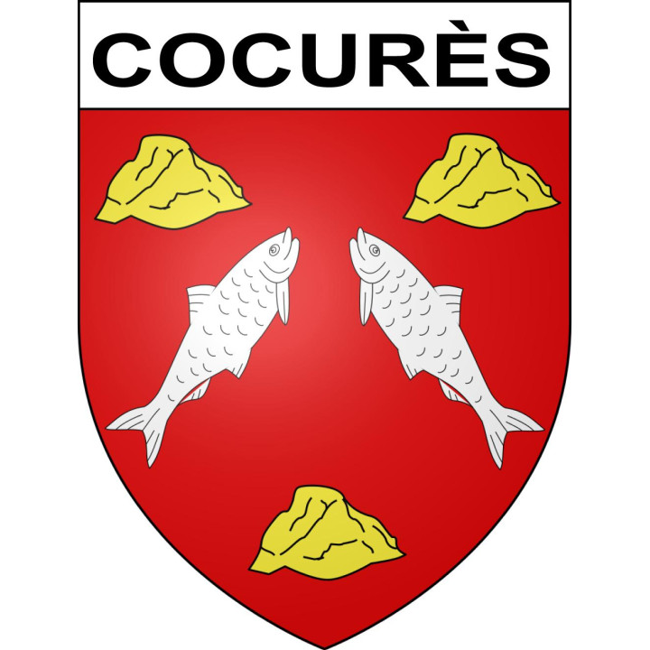 Stickers coat of arms Cocurès adhesive sticker