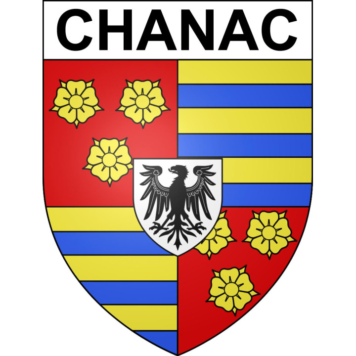 Chanac 48 ville sticker blason écusson autocollant adhésif