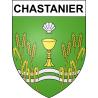 Pegatinas escudo de armas de Chastanier adhesivo de la etiqueta engomada