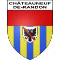 Stickers coat of arms Châteauneuf-de-Randon adhesive sticker