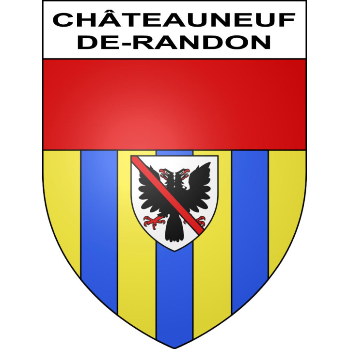 Châteauneuf-de-Randon 48 ville sticker blason écusson autocollant adhésif