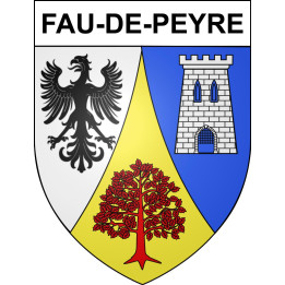 Fau-de-Peyre 48 ville sticker blason écusson autocollant adhésif