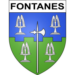 Pegatinas escudo de armas de Fontanes adhesivo de la etiqueta engomada