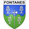 Pegatinas escudo de armas de Fontanes adhesivo de la etiqueta engomada