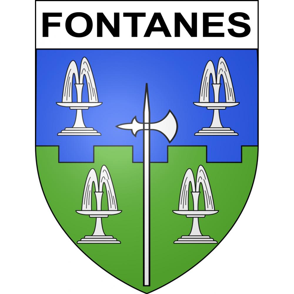 Fontanes 48 ville sticker blason écusson autocollant adhésif