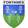 Pegatinas escudo de armas de Fontanes adhesivo de la etiqueta engomada