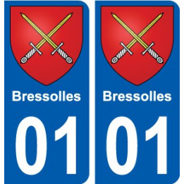 01 Bressolles ville autocollant plaque sticker