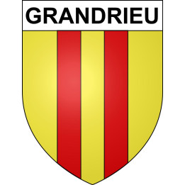 Grandrieu 48 ville sticker blason écusson autocollant adhésif