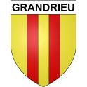 Stickers coat of arms Grandrieu adhesive sticker