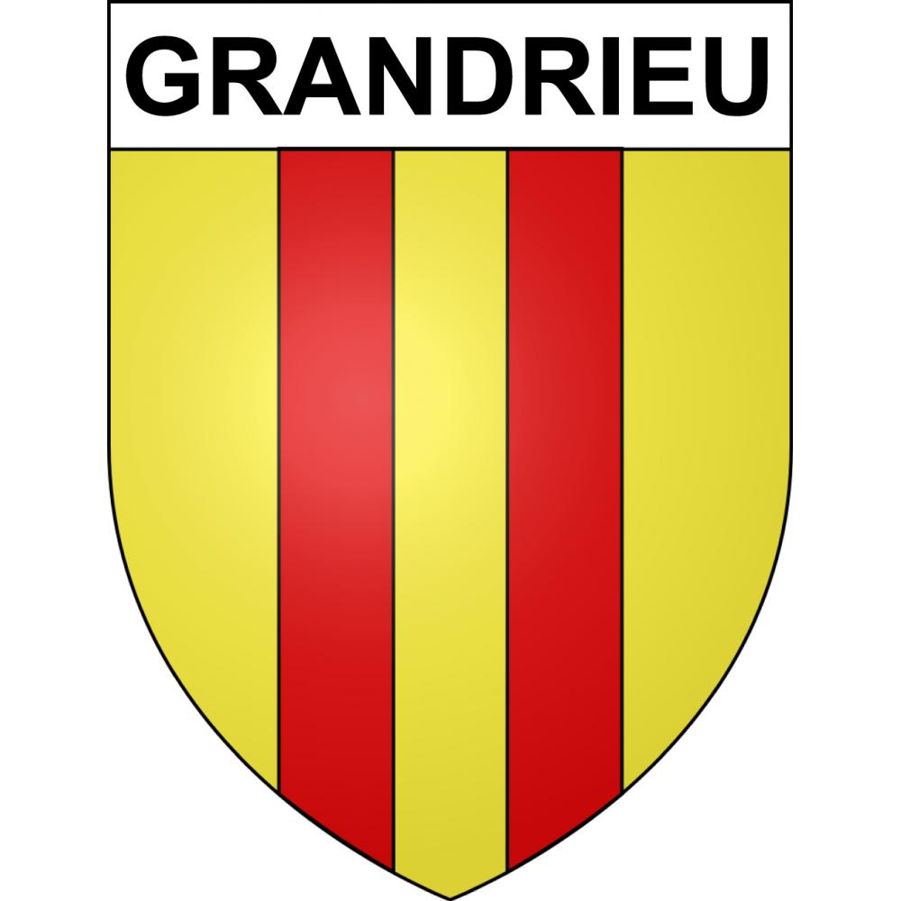 Stickers coat of arms Grandrieu adhesive sticker