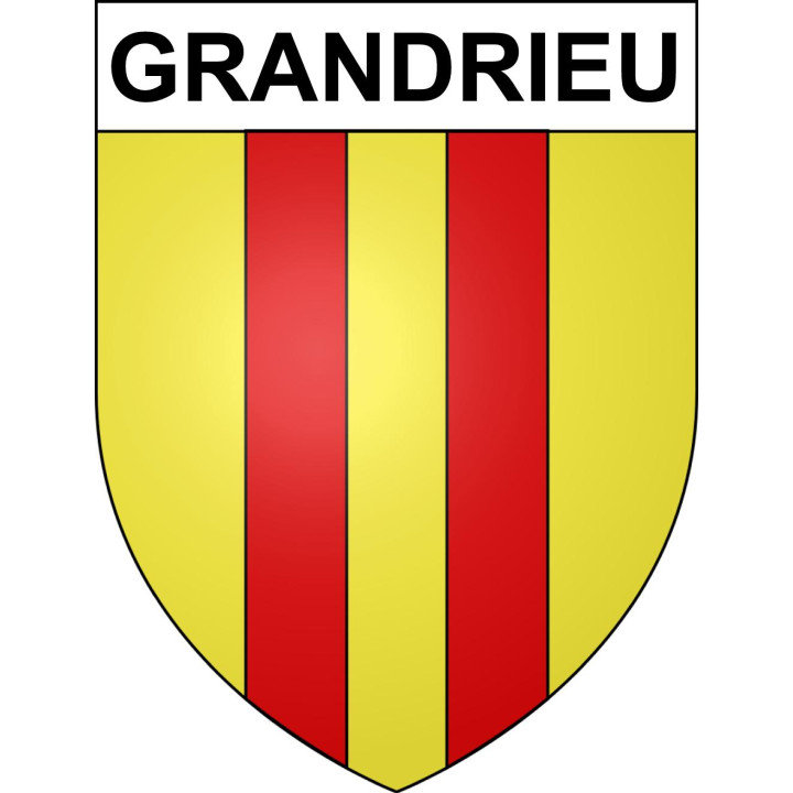 Grandrieu 48 ville sticker blason écusson autocollant adhésif