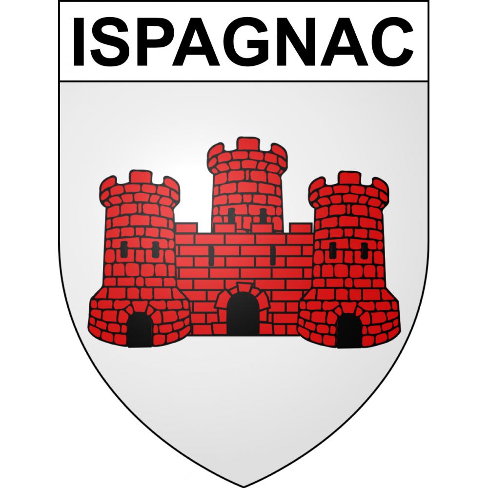 Stickers coat of arms Ispagnac adhesive sticker