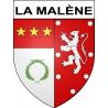 Pegatinas escudo de armas de La Malène adhesivo de la etiqueta engomada