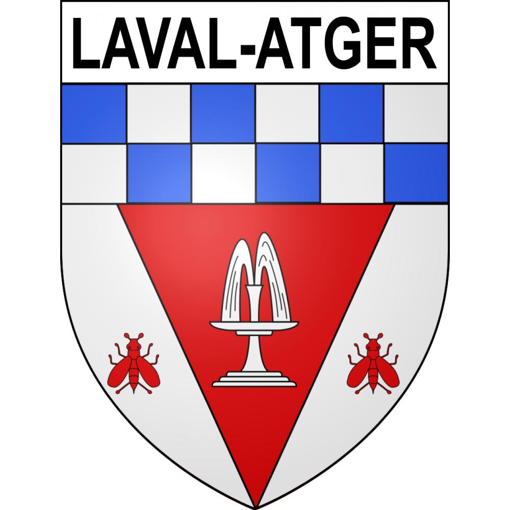 Stickers coat of arms Laval-Atger adhesive sticker