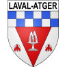 Pegatinas escudo de armas de Laval-Atger adhesivo de la etiqueta engomada