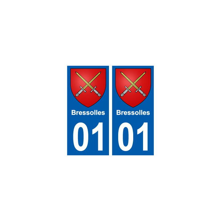 01 Bressolles ville autocollant plaque sticker