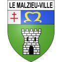 Pegatinas escudo de armas de Le Malzieu-Ville adhesivo de la etiqueta engomada