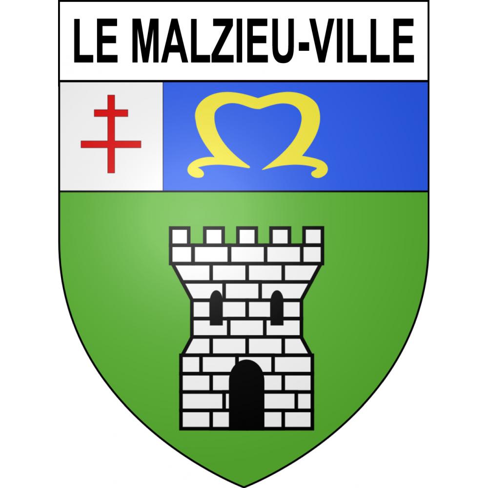 Le Malzieu-Ville Sticker wappen, gelsenkirchen, augsburg, klebender aufkleber