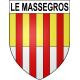 Pegatinas escudo de armas de Le Massegros adhesivo de la etiqueta engomada