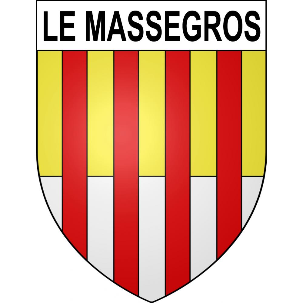 Le Massegros 48 ville sticker blason écusson autocollant adhésif