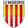 Pegatinas escudo de armas de Le Massegros adhesivo de la etiqueta engomada
