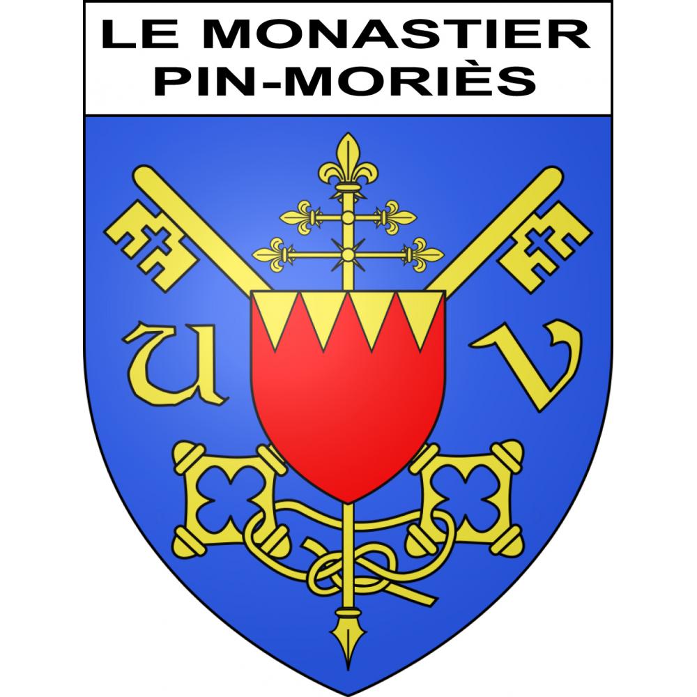 Le Monastier-Pin-Moriès 48 ville sticker blason écusson autocollant adhésif