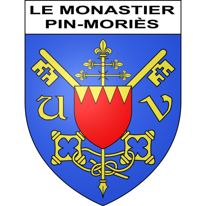 Le Monastier-Pin-Moriès 48 ville sticker blason écusson autocollant adhésif