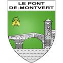 Pegatinas escudo de armas de Le Pont-de-Montvert adhesivo de la etiqueta engomada