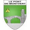 Pegatinas escudo de armas de Le Pont-de-Montvert adhesivo de la etiqueta engomada