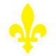 Fleur de lys symbole royauté roi autocollant adhésif sticker logo156