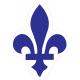 Fleur de lys symbole royauté roi autocollant adhésif sticker logo156