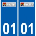 01 Buellas logo ville autocollant plaque sticker