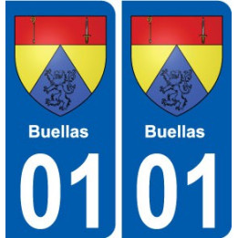 01 Buellas ville autocollant plaque sticker
