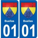 01 Buellas ville autocollant plaque sticker