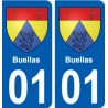 01 Buellas ville autocollant plaque sticker
