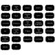 Étiquettes adhésives x27 vignette noir texte prédéfini épices conserve cuisine rangement logo341