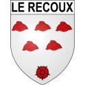 Le Recoux 48 ville sticker blason écusson autocollant adhésif