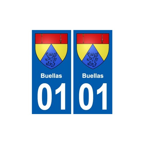 01 Buellas ville autocollant plaque sticker