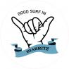 Good surf in Biarritz plage mer vague surf planche de surf autocollant adhésif auto voiture support sticker logo348