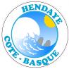 Hendaye Cote Basque Euskal Herria plage mer vague surf planche de surf autocollant adhésif auto voiture support sticker logo659
