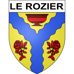 Pegatinas escudo de armas de Le Rozier adhesivo de la etiqueta engomada