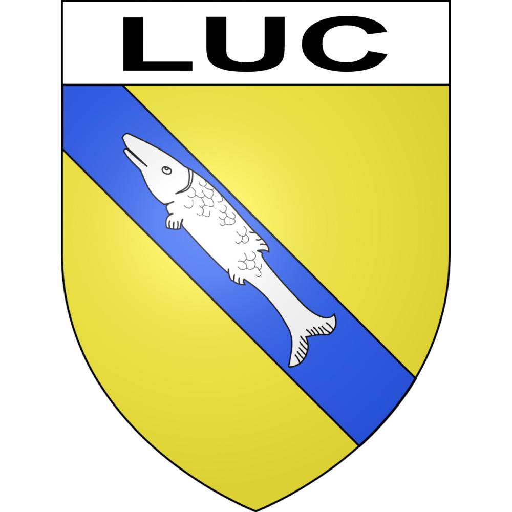 Pegatinas escudo de armas de Luc adhesivo de la etiqueta engomada